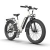AOSTIRMOTOR New Pattern 26" 1000W Electric Bike Fat Tire 52V15AH Removable Lithium Battery for Adults(white)