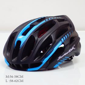 Mountain Biking Helmet Men And Women Scorpio Helmet (Option: Black Blue-L)