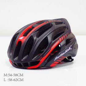 Mountain Biking Helmet Men And Women Scorpio Helmet (Option: Black Red-L)