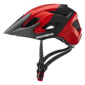 Men's And Women's Cycling Helmets Bicycle Helmets (Option: Red black-One Size)