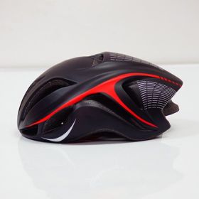 Pneumatic Road Mountain Bike Helmet Men And Women Cycling Helmet (Option: Black Red-L)
