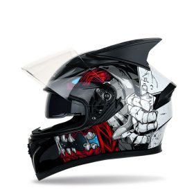 Four seasons corner motorcycle racing helmet (Option: White-M)