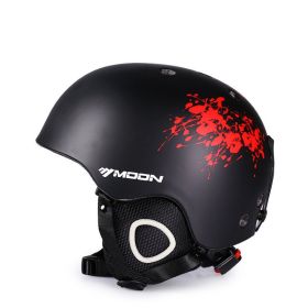 Ski Helmet Snow Safety Helmet Protective Gear Sports Equipment Head Protection Integrated (Option: Red ink-S)