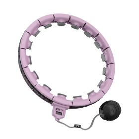 Smart Hula Hoop Does Not Drop Electric Massage Ball (Option: Pink-Intelligent Style 12 Sections)