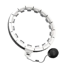 Smart Hula Hoop Does Not Drop Electric Massage Ball (Option: White-Intelligent Style 12 Sections)