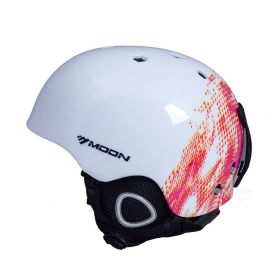 Ski Helmet Snow Safety Helmet Protective Gear Sports Equipment Head Protection Integrated (Option: Red pits-S)